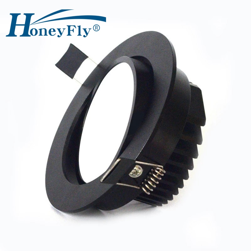 HoneyFly 3pcs LED COB 스포트 라이트 천장 조명 Dimmable 85V-265V 3000-6000K 3w5w7w9w 알루미늄 Recessed Downlight 어댑터